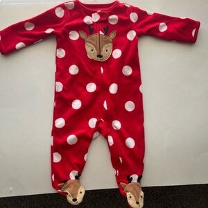 Just One You by Carter’s Red Polka Dot Deer Kids One Piece 6M